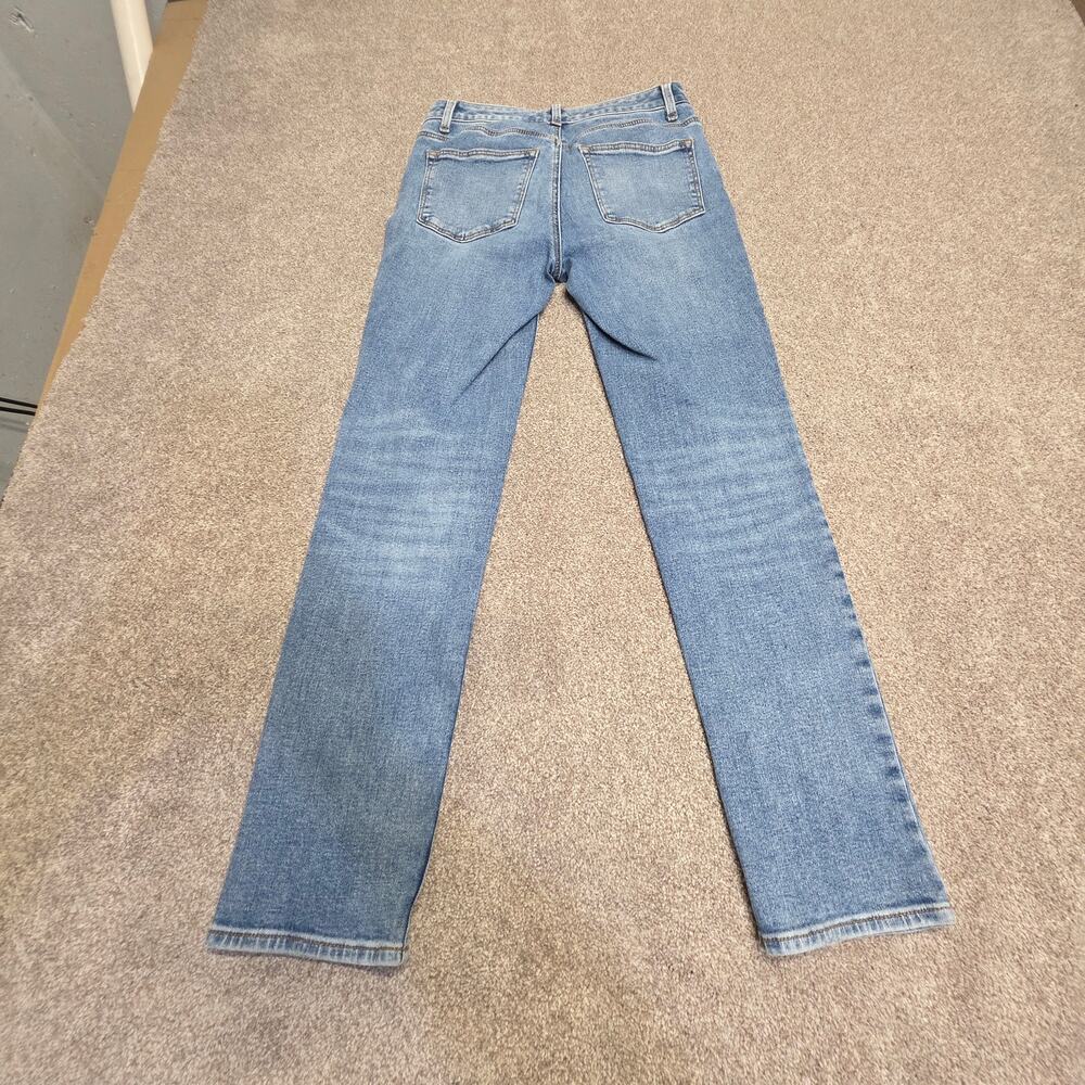 Preppy Classic Fit Talbots Straight Leg Jeans sz 0 petites Light Wash Blue Denim